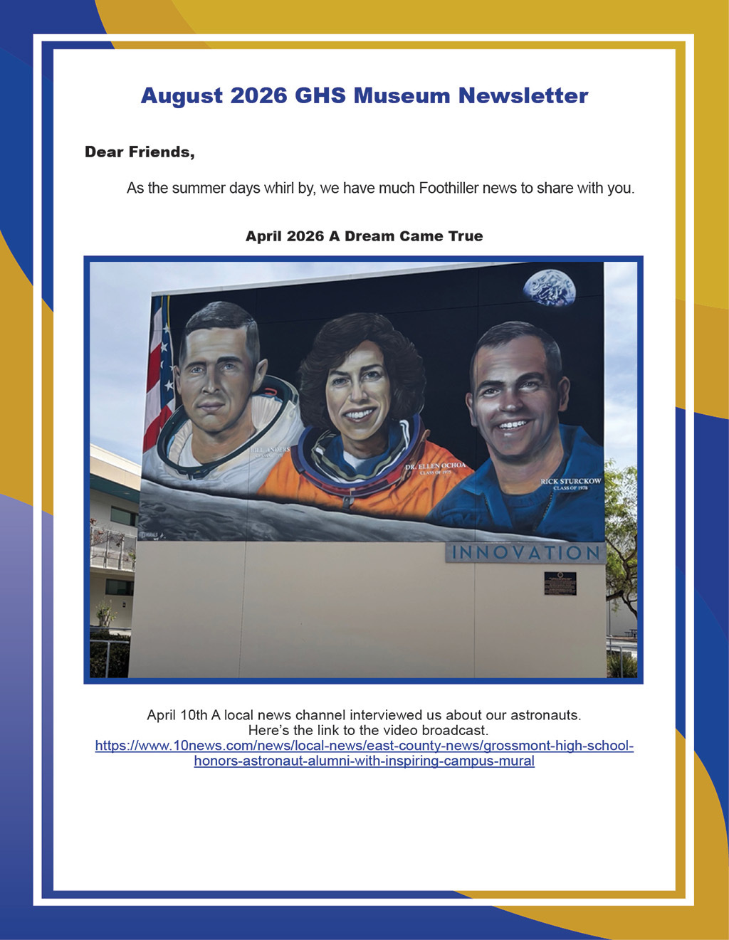 2026 Summer Newsletter